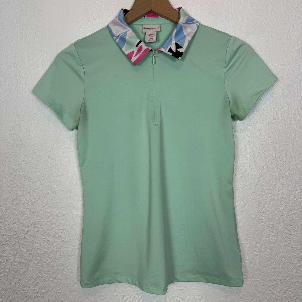 Tommy Bahama Women's Golf 1/4 Zip Short Sleeve Polo Shirt Size XS